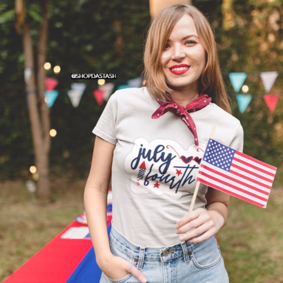 DASTASH Tops - JULY 4TH PATRIOTIC, U.S.A., FLAG, AMERICA TSHIRT